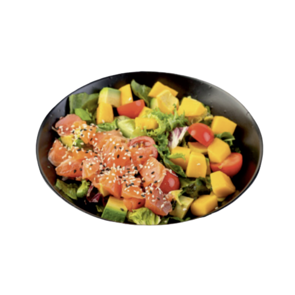 23 Teriyaki Salmon and Mango Salad